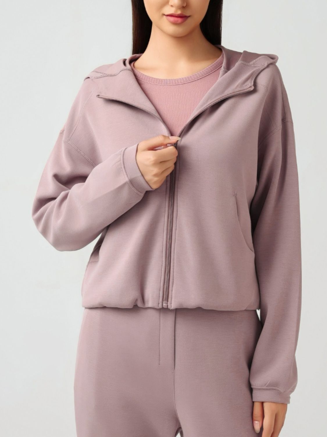 Dropped Shoulder Active Hoodie