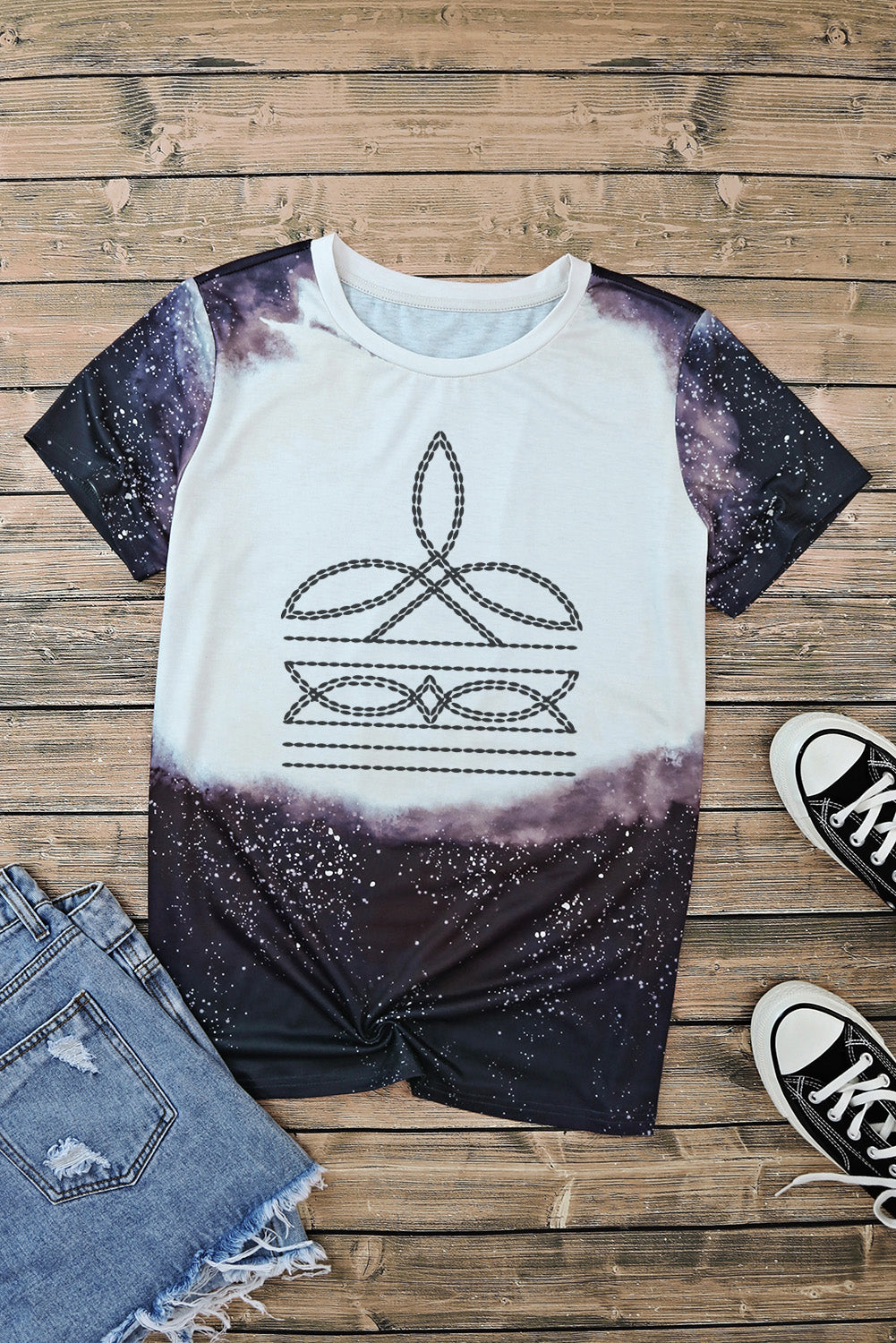 Geometric Round Neck T-Shirt