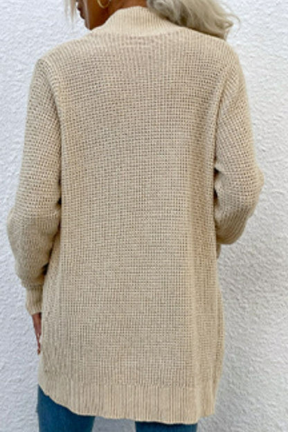 Rib-Knit Cardigan with Pockets