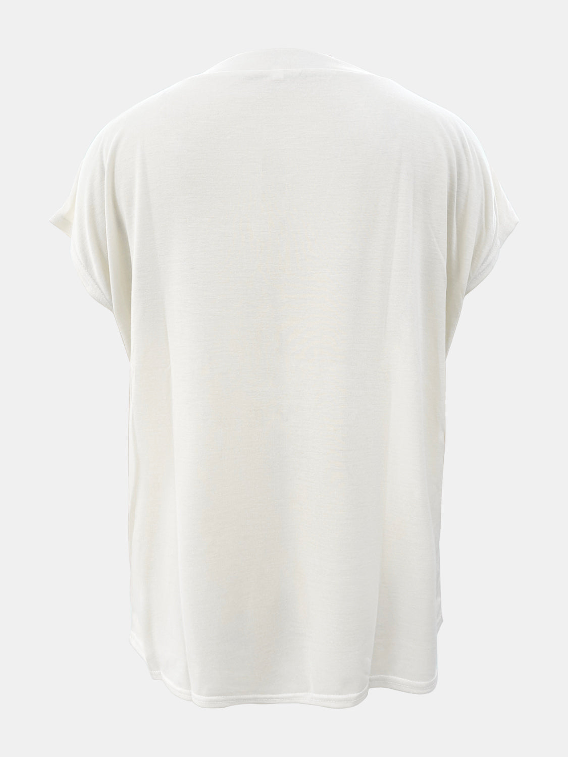 Casual Round Neck Cap Sleeve T-Shirt