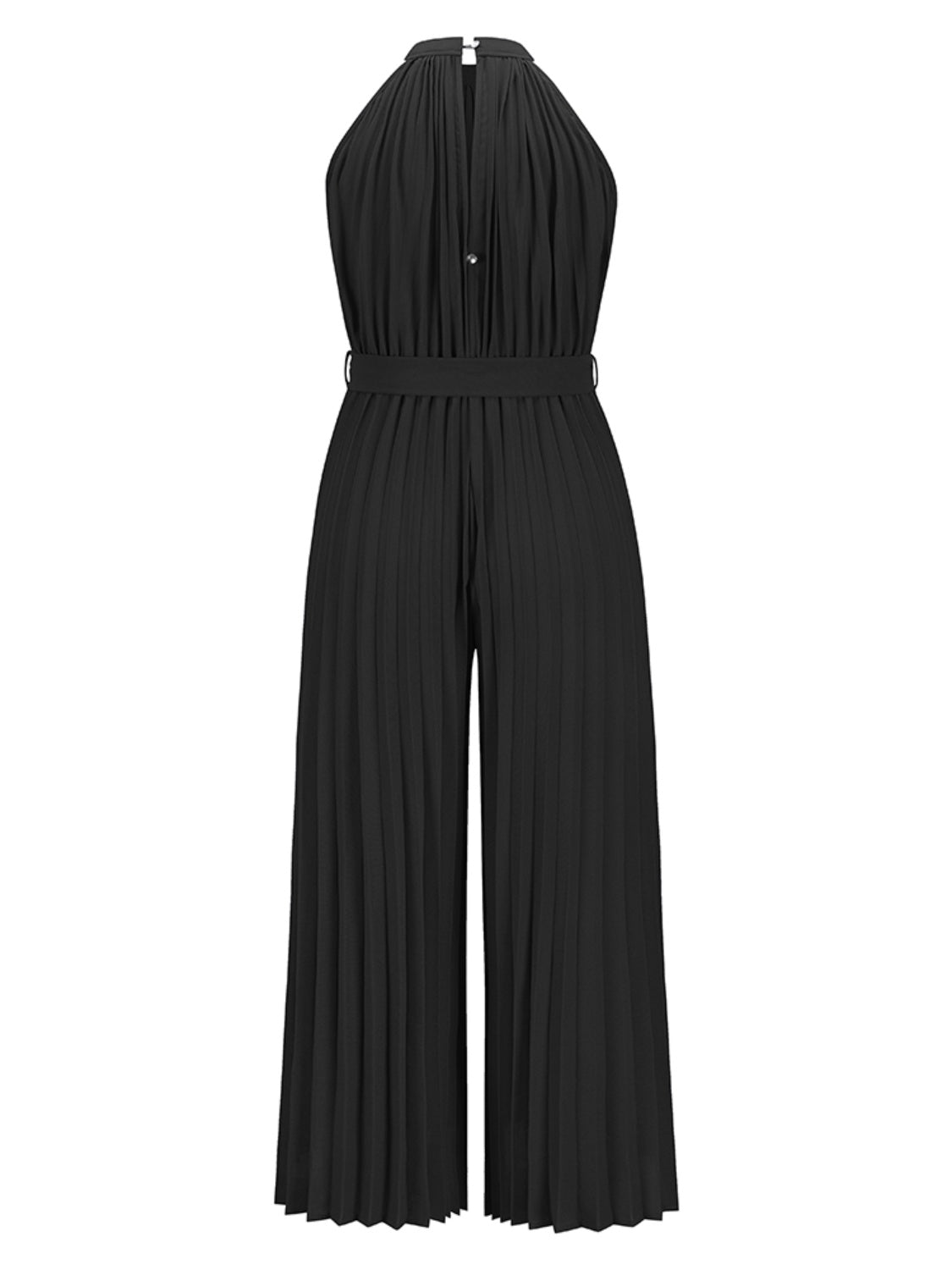 Cutout Pleated Sleeveless Jumpsuit