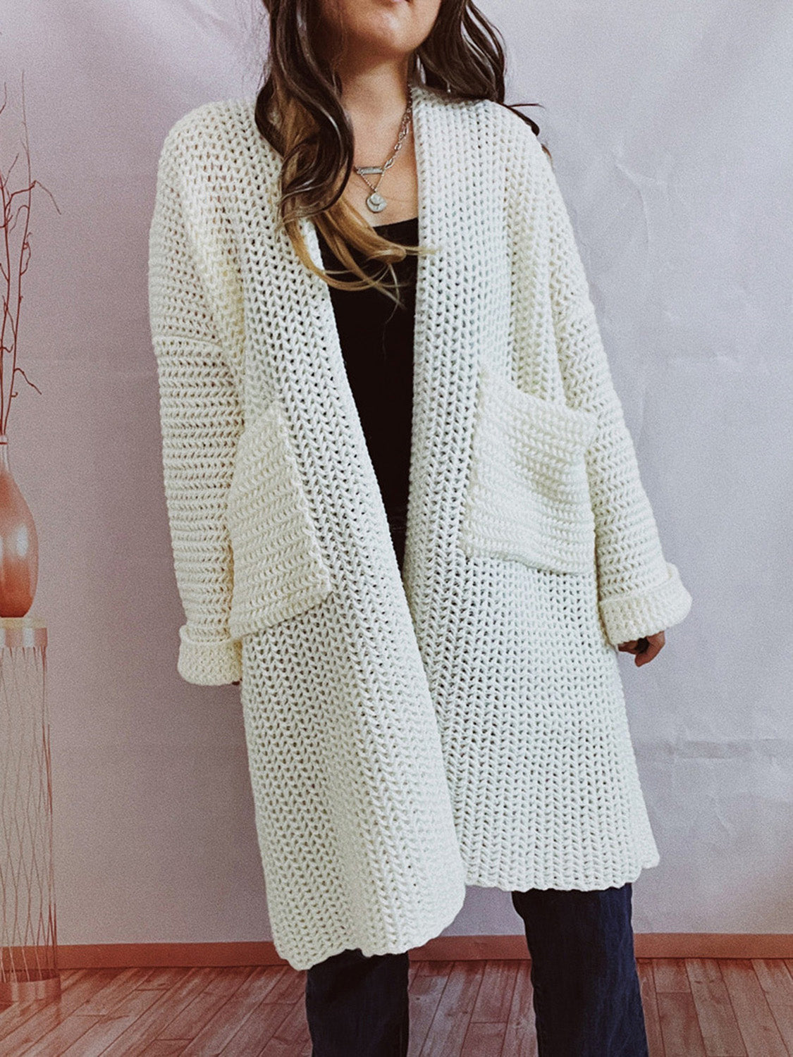 Long Sleeve Cardigan with Pockets