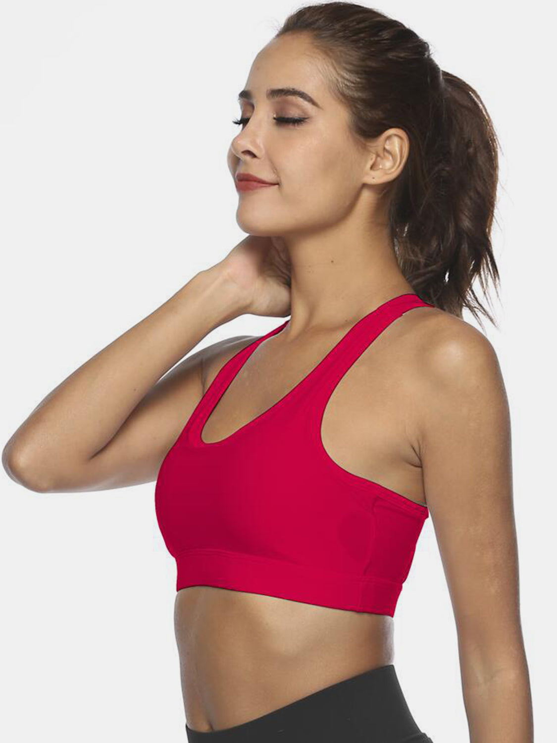 Cutout Scoop Neck Active Top