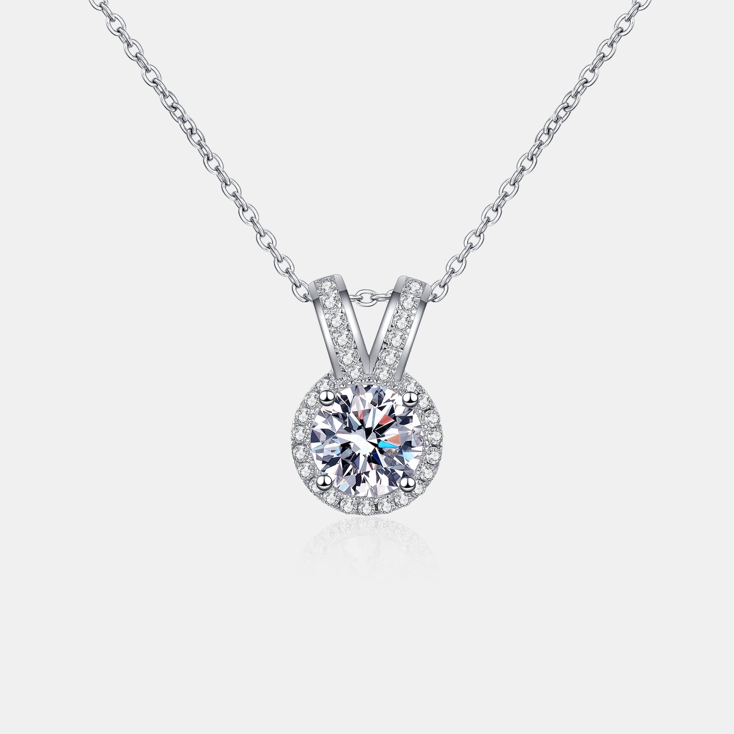 1 Carat Moissanite Rabbit Ears Shape Necklace