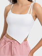 Slit Asymmetrical Neck Active Top