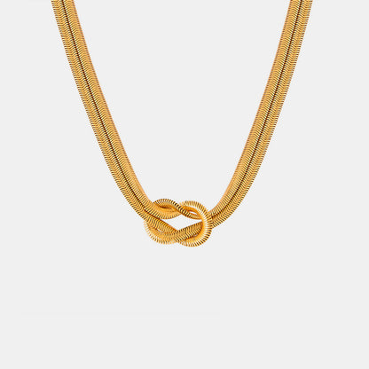 Titanium Steel Knot Necklace - Elegant Aura Boutique