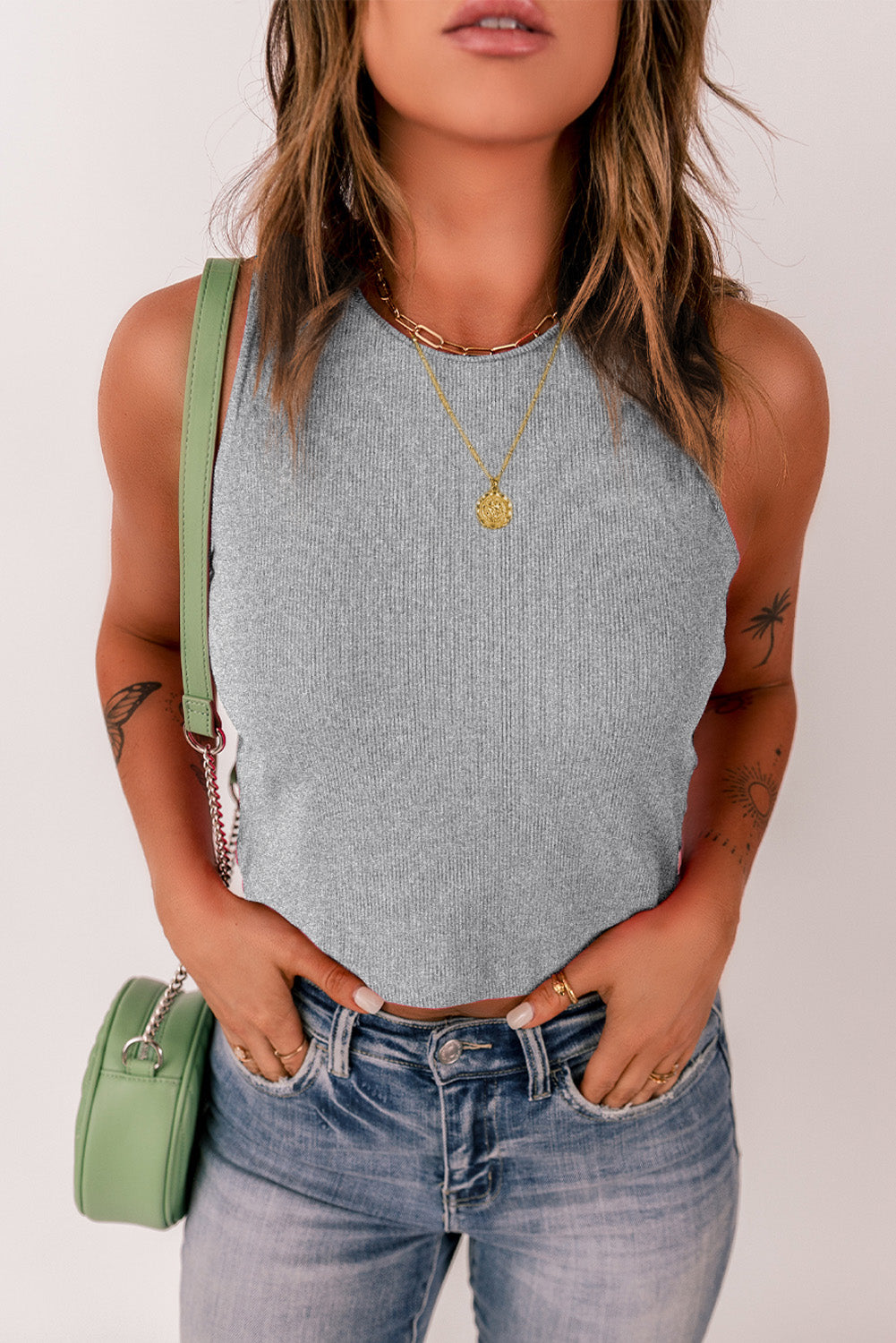 Casual Round Neck Tank Top