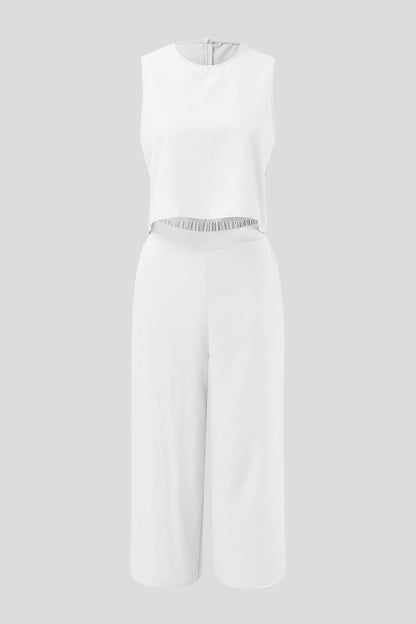 Top and Wide Leg Pants Set