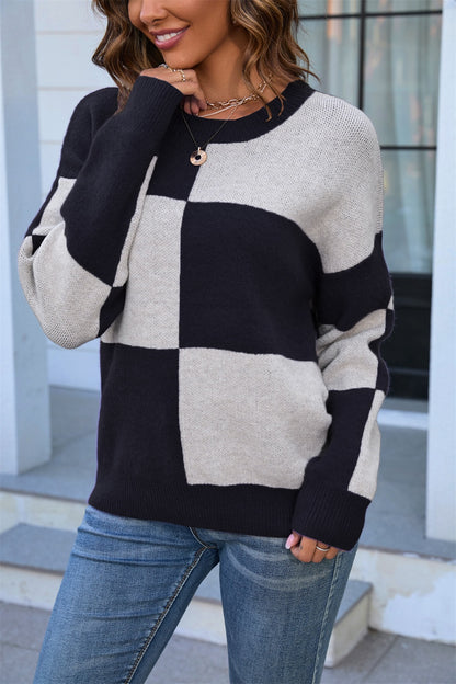 Angel Wings Color Block Sweater