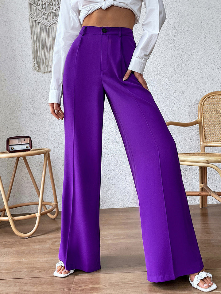 High Waist Wide Leg Pants - Elegant Aura Boutique