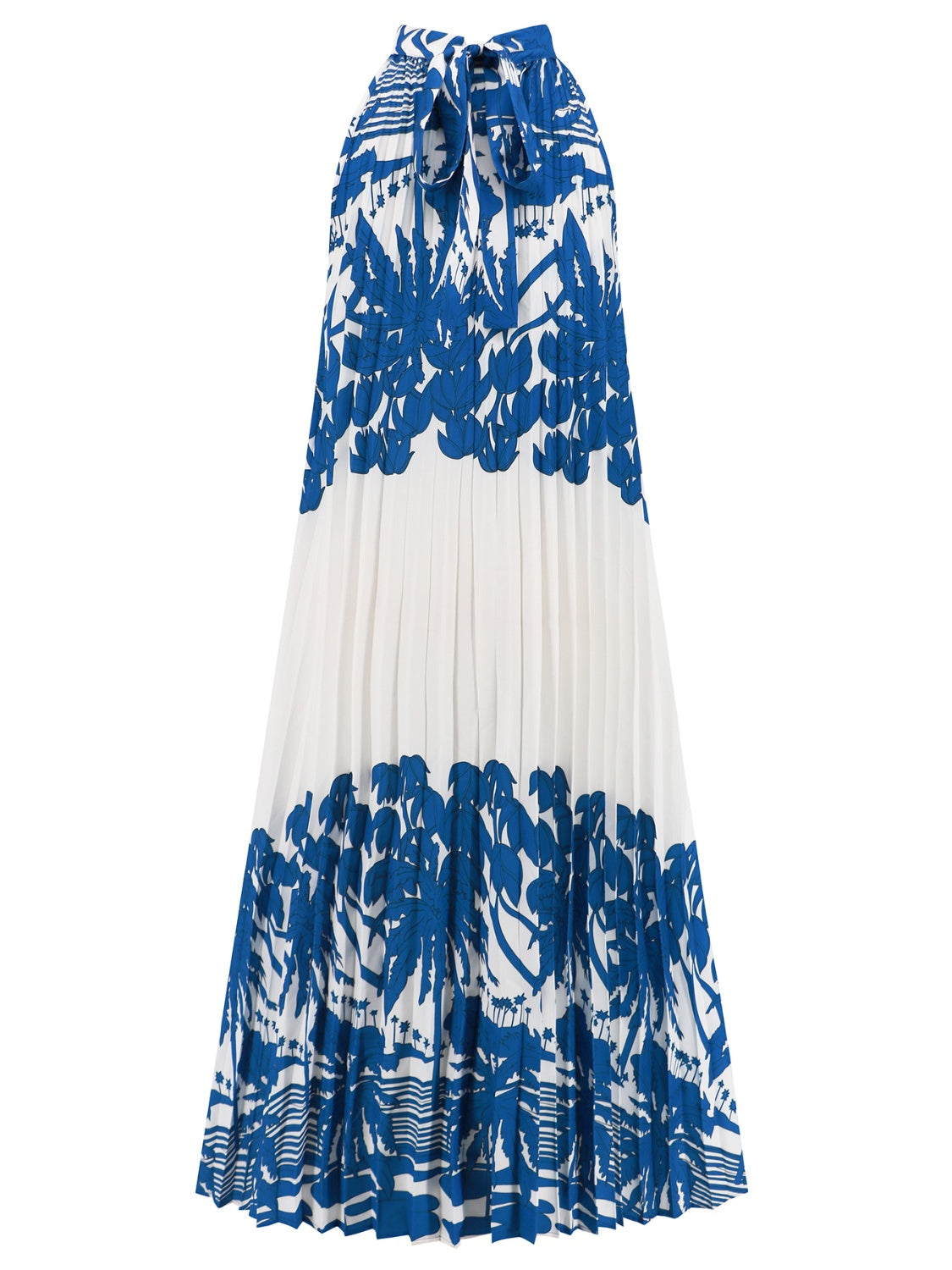 Tied Printed Sleeveless Midi Dress - Elegant Aura Boutique