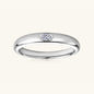 925 Sterling Silver Inlaid Moissanite Ring