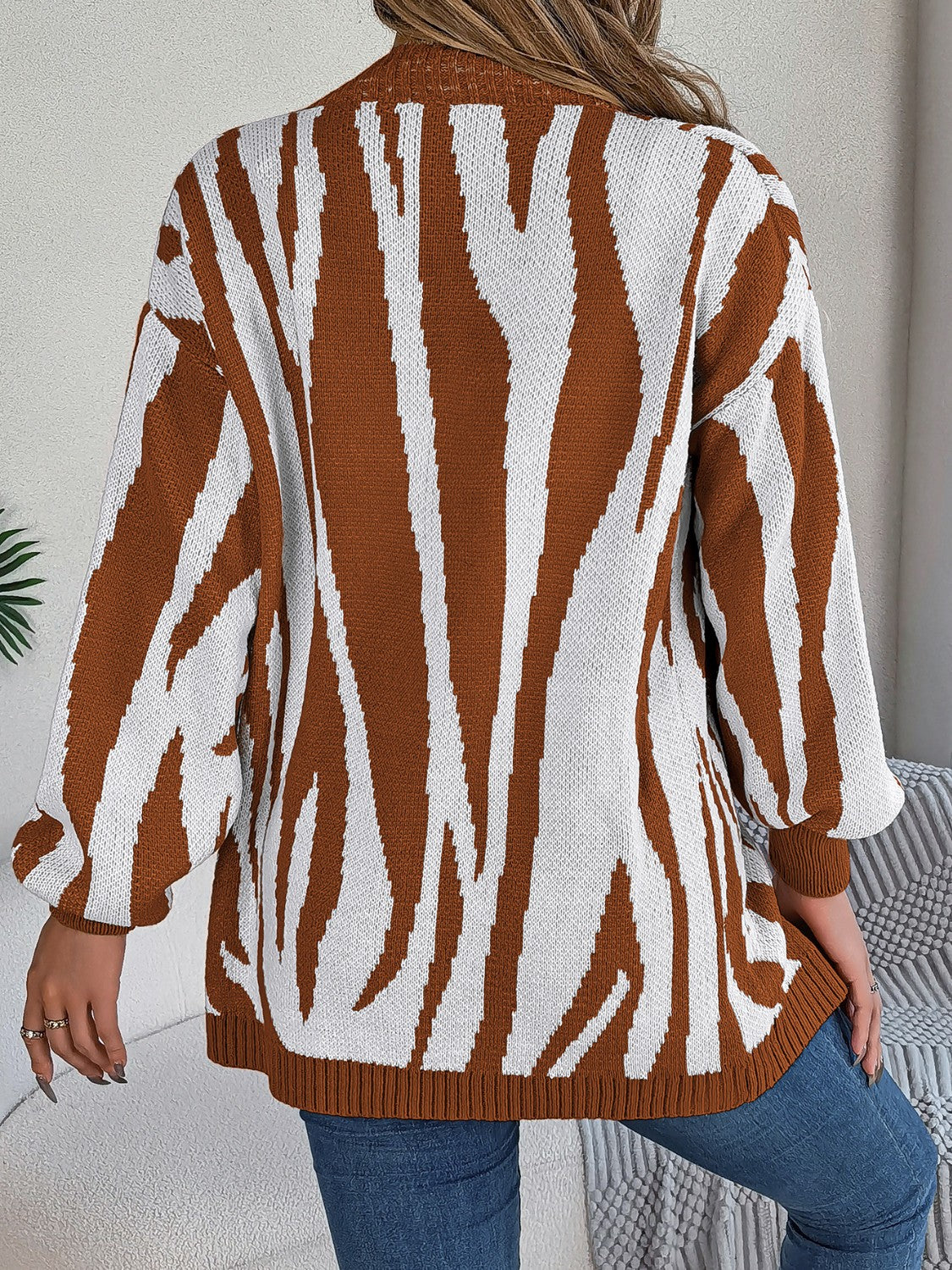 Print Long Sleeve Cardigan