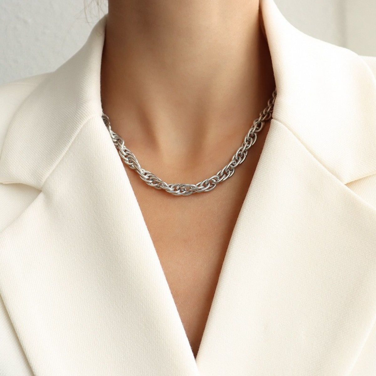 Titanium Steel Chain Necklace - Elegant Aura Boutique