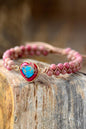 Handmade Heart Shape Natural Stone Bracelet