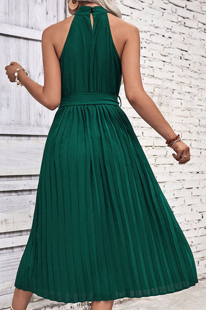 Pleated Midi Dress