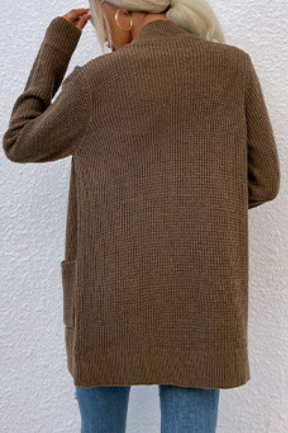 Rib-Knit Cardigan with Pockets