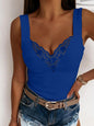 Lace Detail Sweetheart Neck Tank