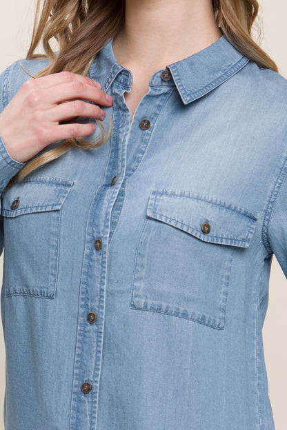 Love Tree Denim Shirt