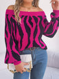 Animal Print Long Sleeve Sweater