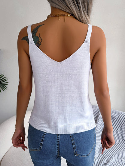 Scoop Neck Knit Tank Top