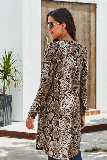 Printed Longline Cardigan