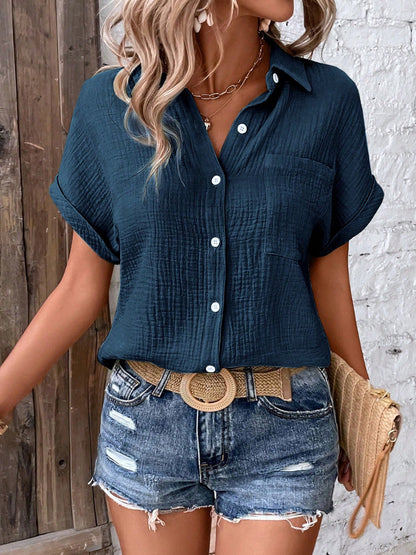 Textured Short Sleeve Shirt