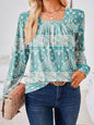 Square Neck Pattern Blouse