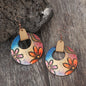 Wooden Flower Earrings