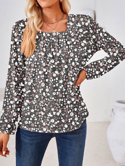 Square Neck Pattern Blouse