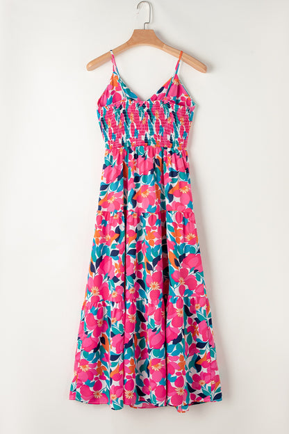 Printed V-Neck Maxi Dress