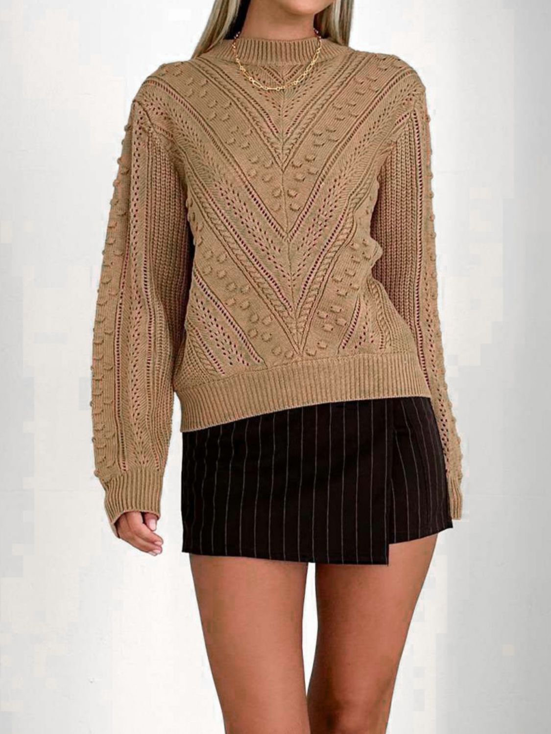 Round Neck Long Sleeve Sweater