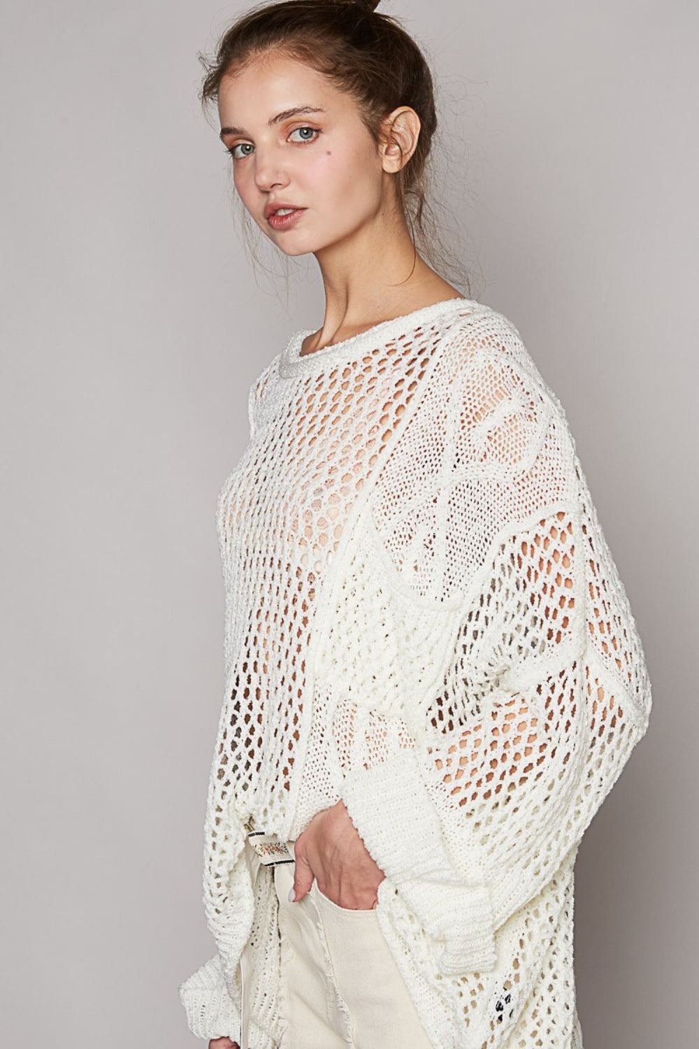 Long Sleeve Knit Cover Up