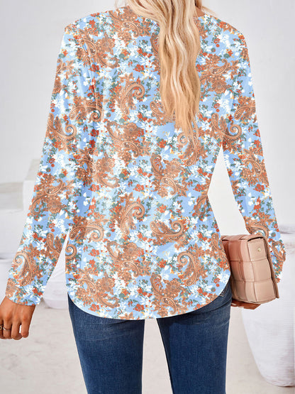 Square Neck Pattern Blouse