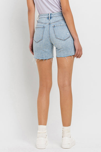 High Rise Denim Shorts