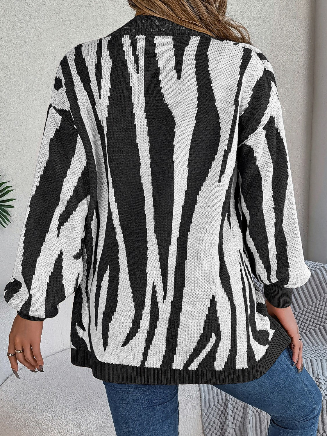 Print Long Sleeve Cardigan