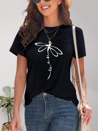 Dragonfly Graphic Short Sleeve T-Shirt