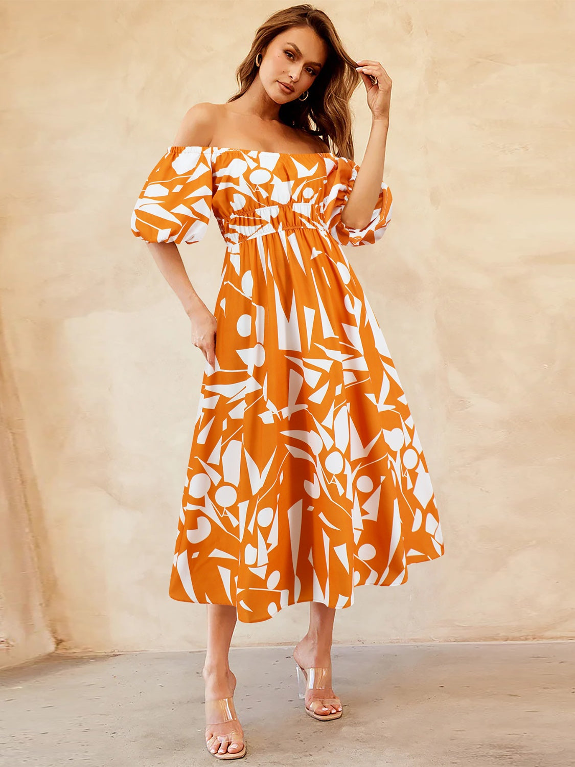 Floral Breeze Off-Shoulder Dress