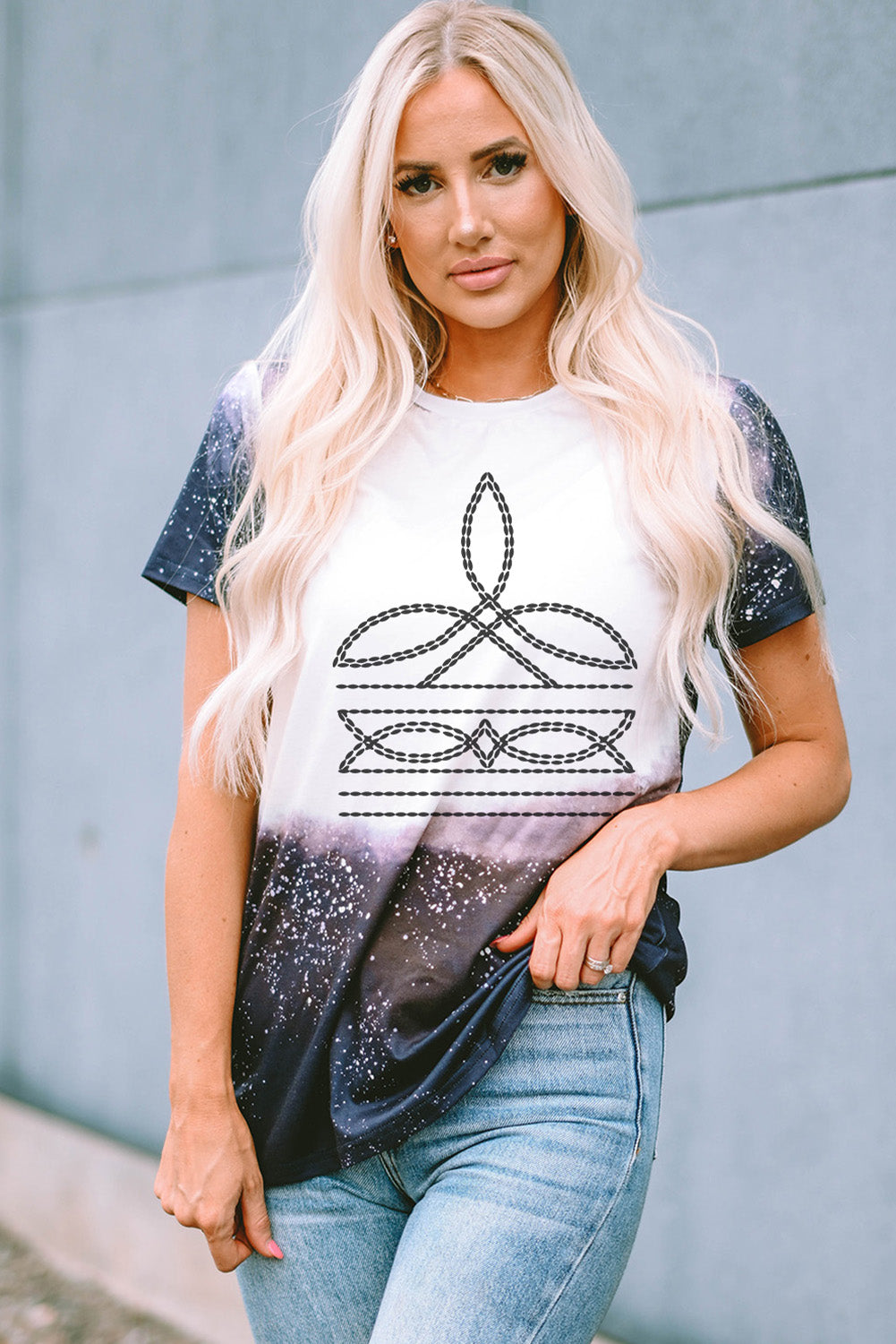 Geometric Round Neck T-Shirt