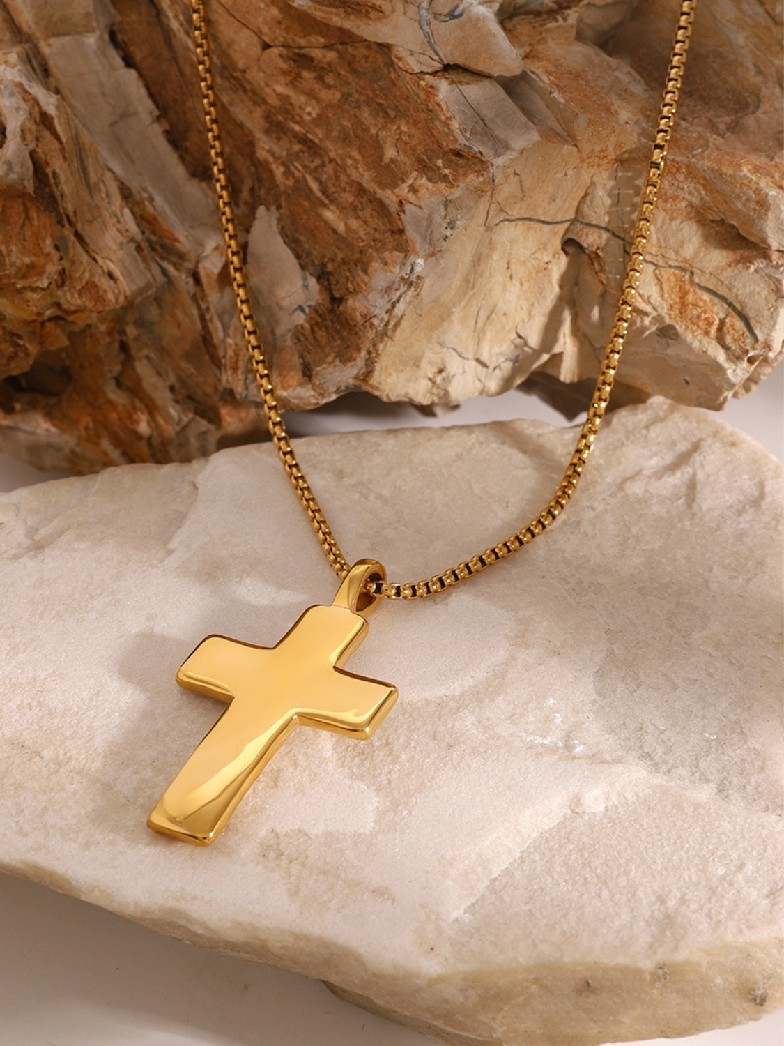 18K Gold-Plated Cross Necklace