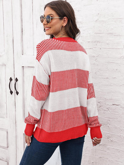 Round Neck Drop Shoulder Sweater