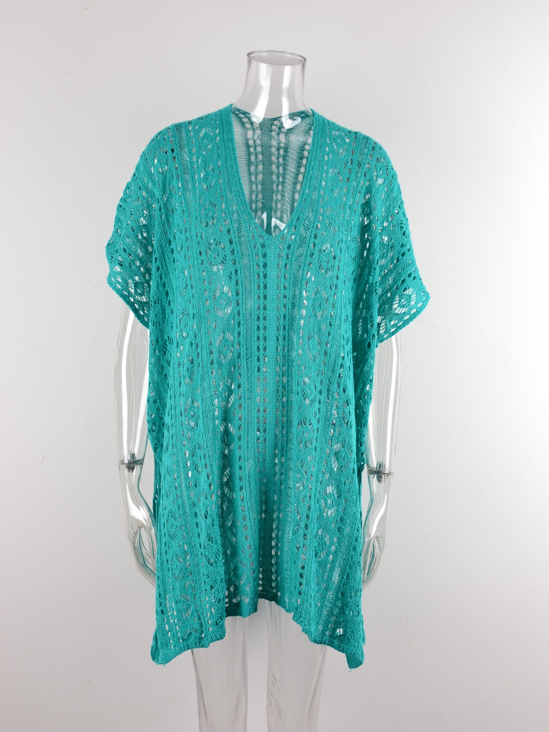 Cutout V-Neck Cover-Up with Tassel - Elegant Aura Boutique