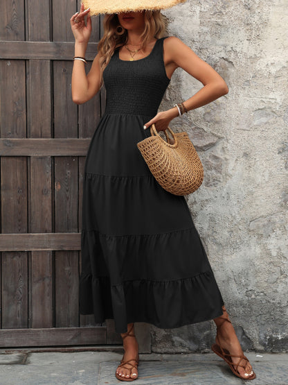 Smocked Sleeveless Dress