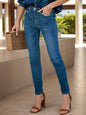 Buttoned Skinny Jeans with Pockets - Elegant Aura Boutique