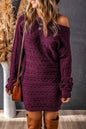 Cable-Knit Boat Neck Dress