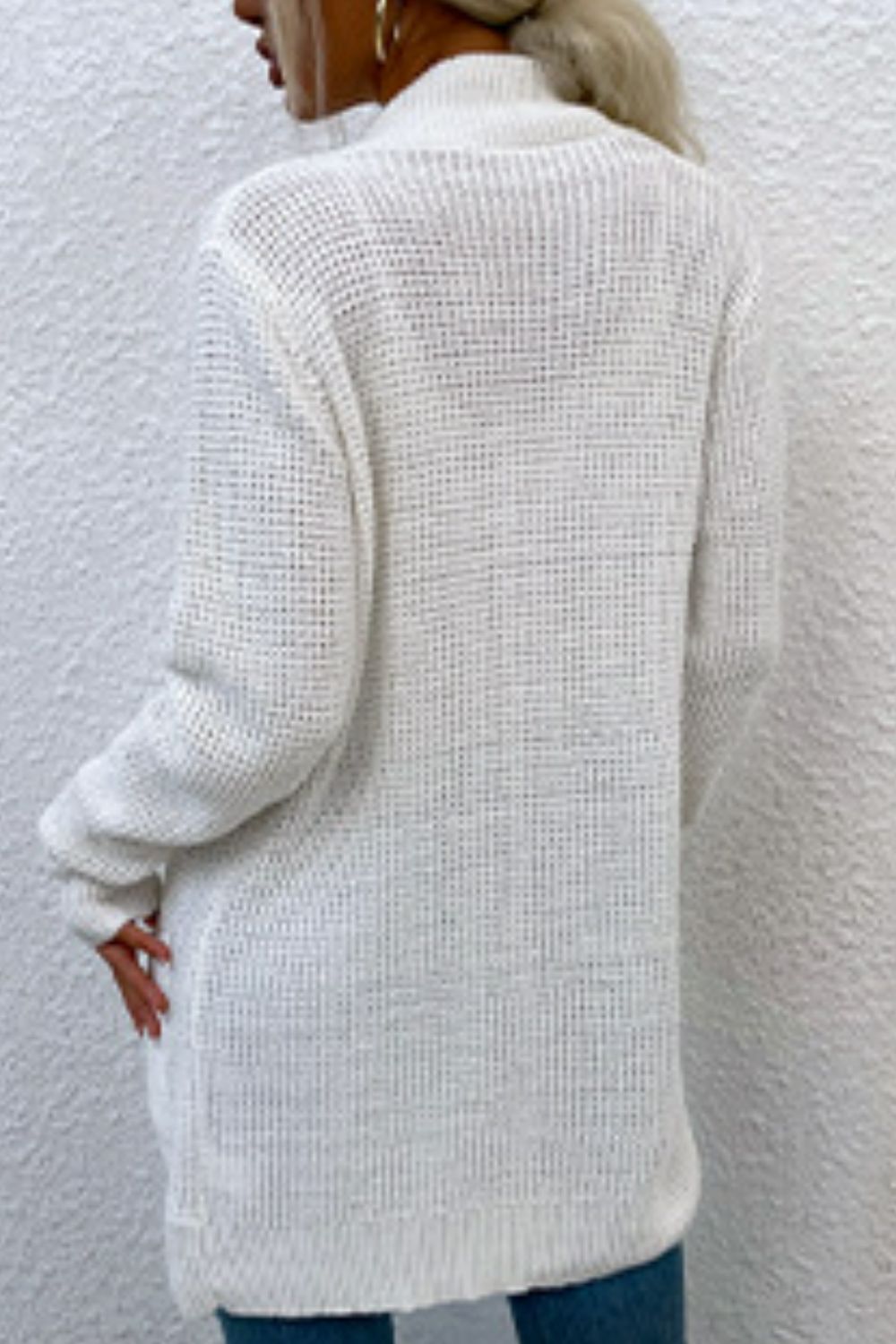 Rib-Knit Cardigan with Pockets