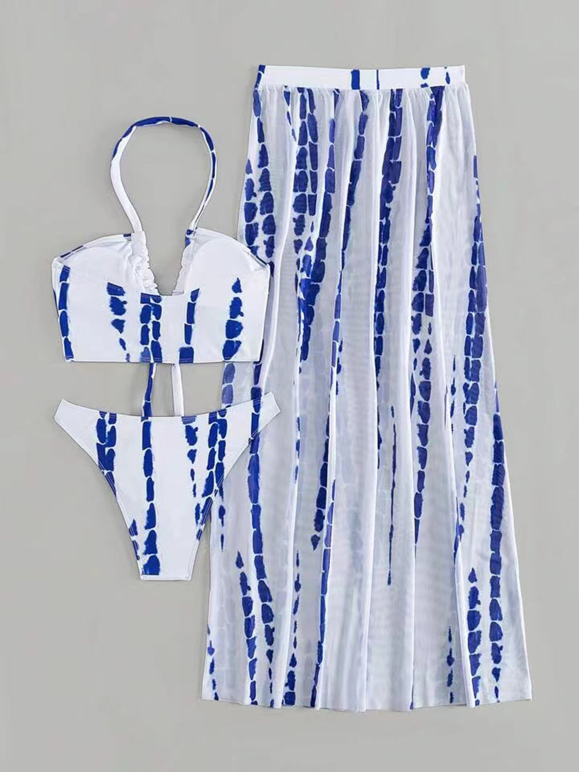 Radiant Halter Neck Three-Piece Swim Set