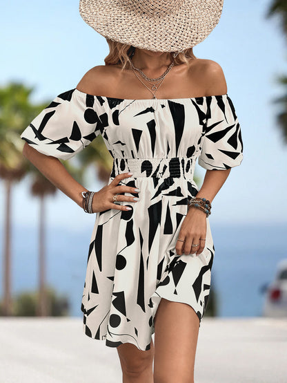 Blossom Grace Off-Shoulder Dress