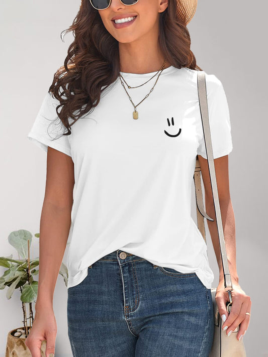 Smile Graphic Short Sleeve T-Shirt