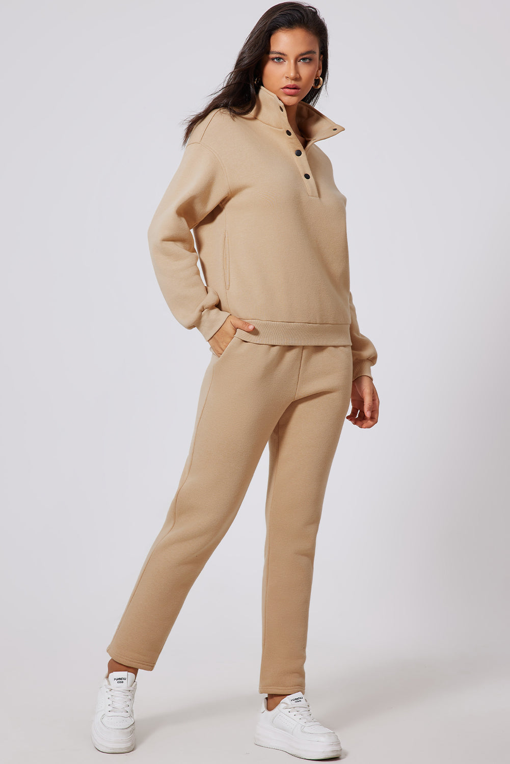 Turtleneck Top and Pants Active Set